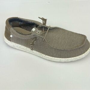Hey Dude Wally Sox Sand Men's Loafers in Tan Beige 10